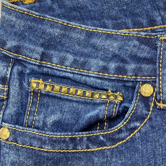 COOGI embroidered gold cross rhinestone jeans, size 7/8 - Picture 4 of 13